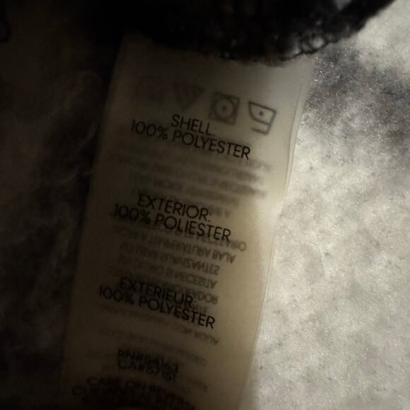 Calvin Klein Fuzzy B&W Plaid Zipper Front Cozy Soft Vest Women's Size XL - Picture 5 of 5